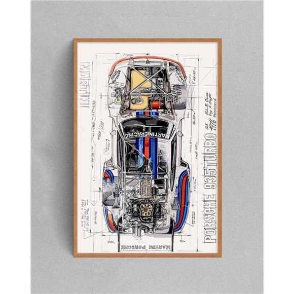 Porsche 935 Turbo Sports Car Wall Poster - High-Quality Automotive Art Decor
